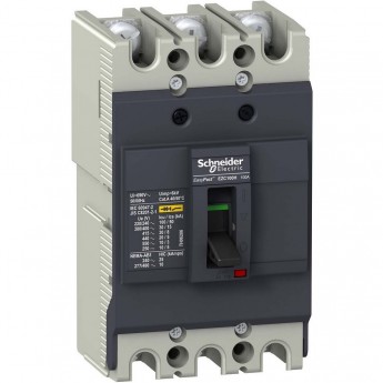 Автоматический выключатель 3П3Т SCHNEIDER ELECTRIC EASYPACT EZC100 30KA/380В 40 A