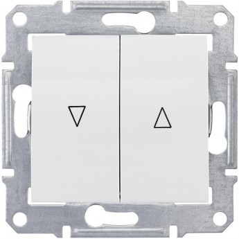Кнопочный выключатель для жалюзи SCHNEIDER ELECTRIC SEDNA, сх.4, электрич. блок., БЕЛЫЙ