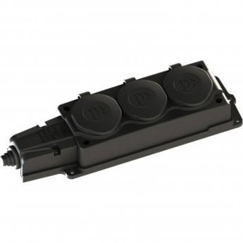 Колодка SCHNEIDER ELECTRIC MST4103BK MULTISET 3х розетка 2К+З 16А/250В IP44 каучуковая черный