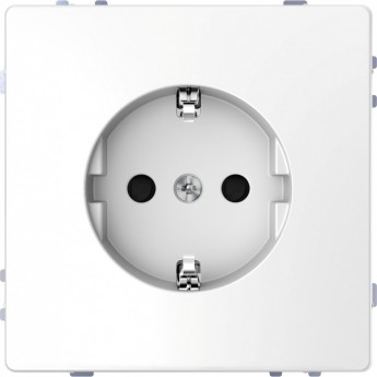 Розетка SCHNEIDER ELECTRIC MERTEN D-LIFE 16А, с заземлением и шторками, белый лотос