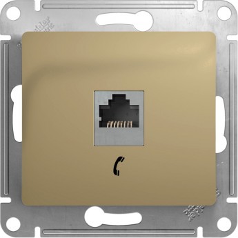 Розетка телефонная SCHNEIDER ELECTRIC GLOSSA RJ11, ТИТАН