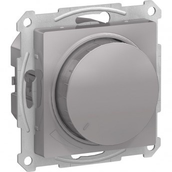 Светорегулятор (диммер) SCHNEIDER ELECTRIC ATLASDESIGN, поворотно-нажимной, LED, RC, 315Вт, механизм, АЛЮМИНИЙ