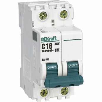 Автоматический выключатель SCHNEIDER ELECTRIC DEKRAFT 2Р 4А х-ка D ВА-101 4,5кА